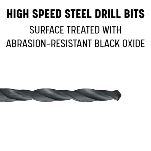 Drill America D/A21J-SET 21 Piece High Speed Steel Drill Bit Set with Black Oxide Finish (1/16" - 3/8" x 64ths), D/AN Series 21 Piece Set