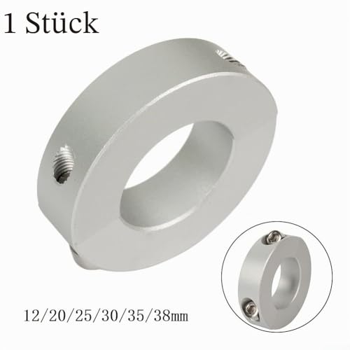 SPORTARC 1 Piece 25mm Double Split Collar 12mm to 38mm Internal Diameter Shaft Clamp Black 25 mm