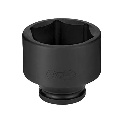 JETECH 3/4" Drive 65mm Standard Impact Socket, 6-Point Metric Impact Socket, Heat-Treated Chrome Molybdenum (Cr-Mo) Alloy Steel, Heavy-Duty for Industrial & Heavy Equipment Applications