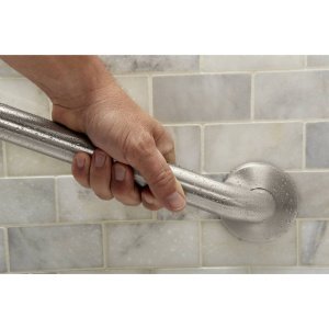 Moen Glacier White Bathroom Safety 18-Inch Shower Grab Bar with Concealed Screws for Handicapped or Elderly, R8718W 18 Inch (Pack of 1)