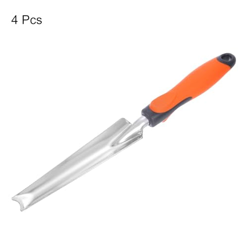 HARFINGTON 4pcs Seeding Widger 13.4 x 0.8 Stainless Steel Garden Seed Planting Shovel Trowel Long & Narrow Widger for Planting Weeding Digging