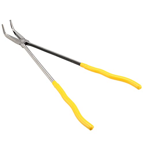 3 Pieces 16 Inch Long Needle Nose Pliers Set, Straight, 45, 90 Degree Long Reach Pliers Set with Comfortable Handle for Tight Space