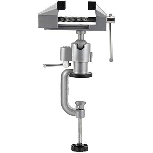 2 PCS 3 Inches Bench Vise, Tilts Rotate 360° Universal Work, Universal Table Vise, Aluminum Table Vise for Welding, Woodworking, Jewelry Making, Metal Working