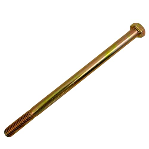 3/8"-16 x 6 Grade 8 Bolts (10-Pack) – Heavy-Duty Hex Bolts Includes Flat Washers Lock Washers & Nuts – High-Strength SAE 6.0" Coarse Bolts for Automotive, Machinery & Construction 3/8" x 6" Standard Nut 10