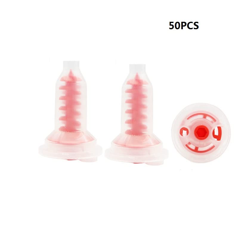 Dental Impression Mixing Tips, YOUYA DENTAL 50 Pieces Dental Intra Oral Tips for Dentistry Materials Mixing Tube Disposable Silicone Rubber Head Laboratory Products
