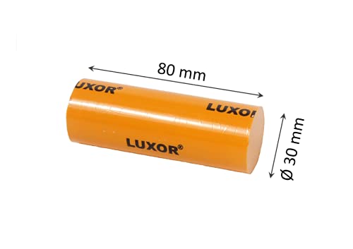 LUXOR Orange polishing paste - high gloss polish, great finish for gold, silver, platinum, bronze, brass, copper, lacquers, resins, stainless steel - Ø 30 x 80 mm