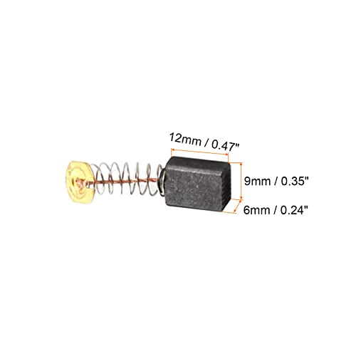 20pcs Carbon Brushes [For Power Motor] - 12mm x 9mm x 6mm/Black Golden Tone | für Power Motor