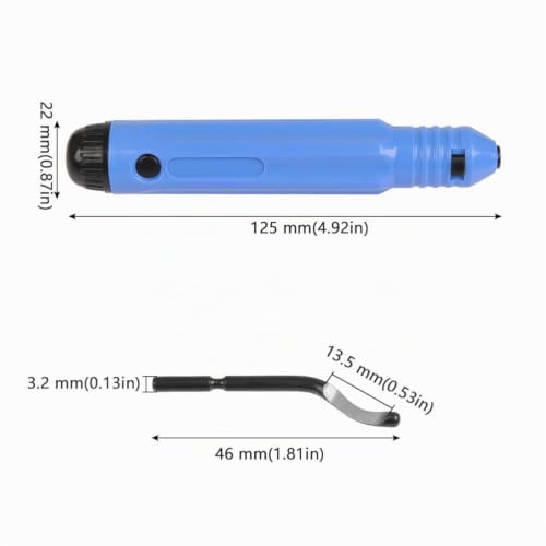 Deburring Tool Universal Hand Deburring Tool with 10 Pieces Replacement Blades Deburring Set for Plastic, Aluminum and Stainless Steel
