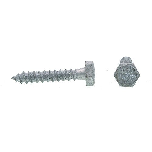 Prime-Line 9054985 Hex Lag Screws, 1/4 in. X 1-1/2 in., A307 Grade A Hot Dip Galvanized (100 Pack)
