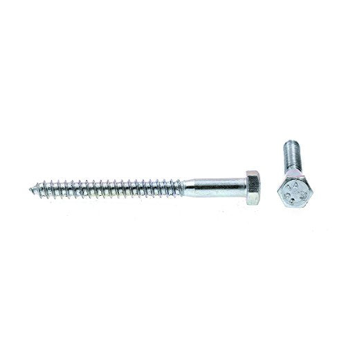 Prime-Line 9055762 Hex Lag Screws, 5/16 in. X 3-1/2 in., A307 Grade A Zinc Plated Steel (50 Pack) 5/16 in. -18