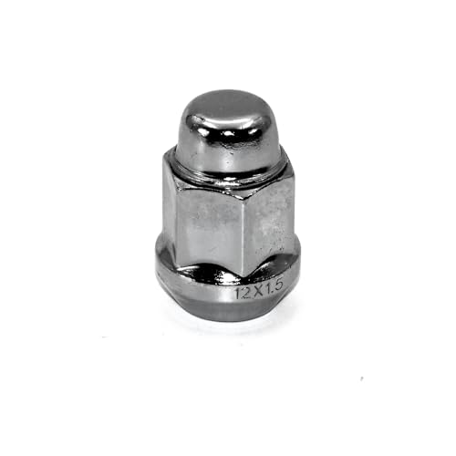 24pcs Chrome M12x1.5 Closed End Bulge Acorn Lug Nuts, 1.4 inch Length Cone Seat 19mm Hex, Compatible with Acura, Camaro, Accord Civic, Optima, Miata Camry Corolla