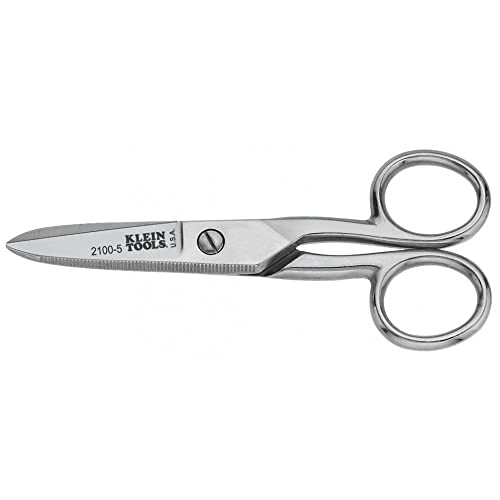 Klein Tools Electrician Scissors and Tradesman Pro Maintenance Tool Pouch Bundle
