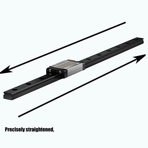Schwarze Beschichtung MGR Schiene MGN7 MGN9 MGN12 MGN15 Miniatur-Linearführung Schlitten, geeignet für 3D-Drucker CNC (2, MGN9H, 250mm) 2