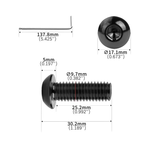 M10x25mm Button Head Socket Cap Screws Bolts 50pcs HS/JXLS-04 M10x25mm