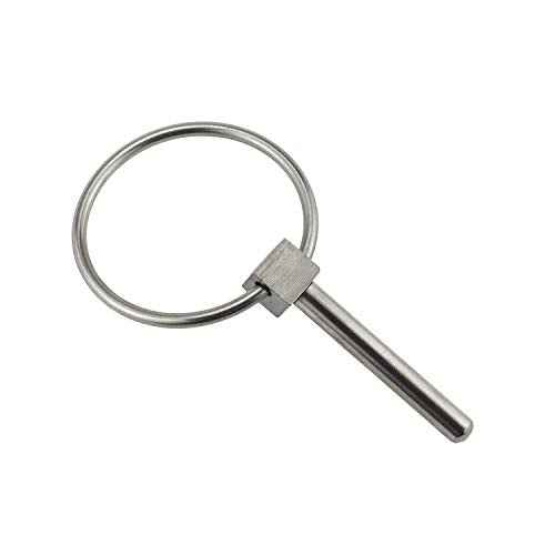 Stainless Steel 316 Lynch pins Linch Pin Dia 6.1mm(1/4In) x L 43.5mm(1-2/3in) with Ring 4 Pack 4 PCS