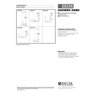 Delta Faucet U4999-SS Shower Arm and Flange, Stainless,9.00 x 2.88 x 9.00 inches