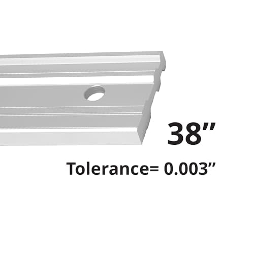 DuBois 38 Inch Machinist Aluminum Straight Edges, With .003'' Tolerance for Checking Surface Warp, Marking/Scribing Lines - Used w/Feeler Gauges for Automotive Repairs, Cylinder Head Checks (51026)