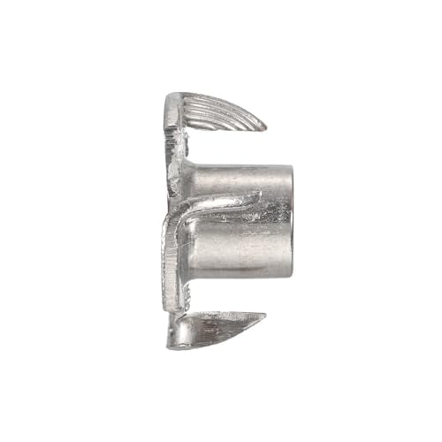 uxcell 5/16"-18 T-nut 50pcs 304 Stainless Steel 4 Pronged Tee Nuts for Furniture Woodwork Cabinetry Threaded Insertion