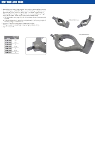 HHIP 3906-3062 3-Inch Bent Tail Lathe Dog