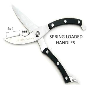 HeavyDuty Kitchen Scissors for Meat, Bones, Shears for Lobster Multifunctional Chef Approved Beige