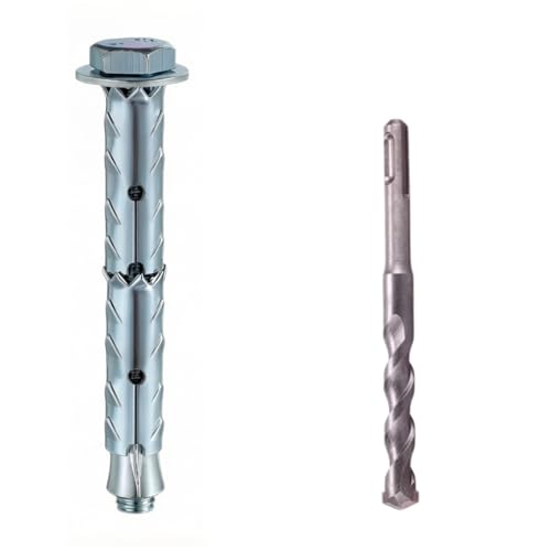 3/8×3" Hex Heavy Duty Hollow Wall Anchors, Through-Hardened Expansion Screws for Hollow Brick, Lightweight Brick and Porous Block, 20 PCS,Includes Impact Drill Bit 3/8×3" Hexagonal