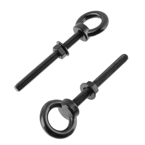 Antrader Stainless Steel Eye Bolts with Nut & Washer,M8 x 3" Threaded,10pcs M8 x 80mm