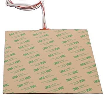 High Temperature 200mm X 200mm 24V Cube Flexible Silicone Heater Hotbed Compatible with Voron V2.4 Prusa i3 RepRap 3D Printer Heated bed (24V 300W) 24V 300W