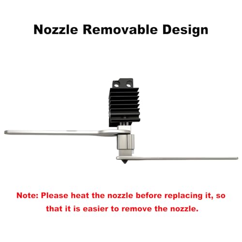 Upgraded 2.0 Hotend Assembly for Bambu Labs P1S/P1P 3D Printer,with Plated Copper Heater Block Titanium Heat Break,0.2/0.4/0.6mm Nozzles,Hotend Silicone Sock,Thermistor (Not for X1 Series) P1P/P1S(0.2/0.4/0.6mm)