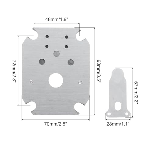 PATIKIL Air Compressor Valve Plate, 2 Set Metal Air Compressor Reed Valve Kit Central Pneumatic Air Compressor Replacement Part Accessory, Silver Tone