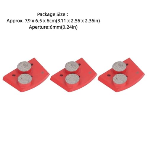 Diamond Grinding Blocks, 2 Segment 30 Grit, 3 Pack