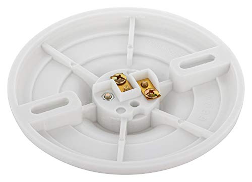Isolatech 1x E27 Plastic Wall Mount with Drill Holes (Max. 250 V/4 A) | For LED and energy-saving lamps, easy installation, suitable for kitchen, refrigerator, bathroom and living rooms 1 piece.
