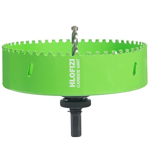 6-1/4 Inch Carbide Grit Hole Saw 6.25 Hole Saw for 6 Inch Recessed Lights, Cutting Through Stucco, Ceiling Old Plaster, Drywall, Cement Board with 1-1/2" Depth, Up to 3X Longer Life 6-1/4 In.