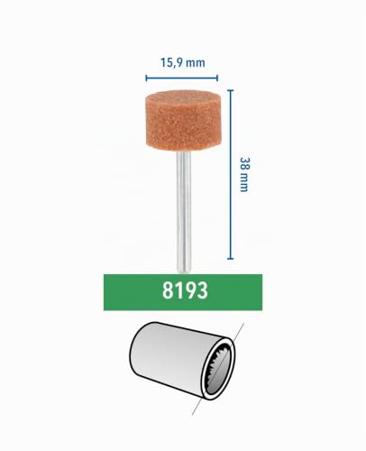 Dremel 8193 Corundum Grinding Tip - Accessory Set for Multifunctional Tool with 3 Grinding Tips 15.9 mm for Sharpening, Smoothing and Grinding Metal, Castings, Welded Connections, Rivets and Rust 8193 - Cylinder Large 15.9 mm