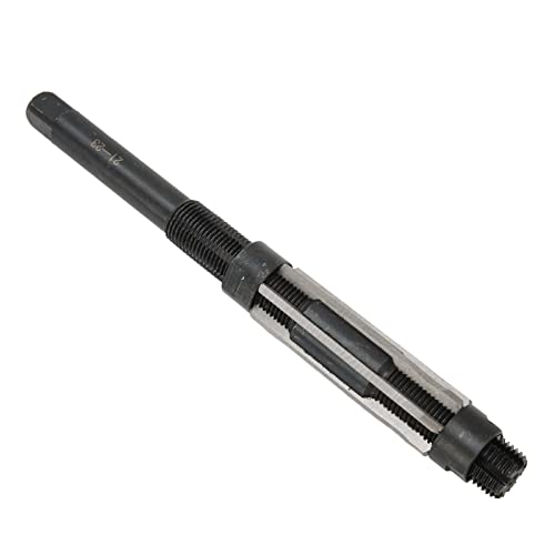 Nikou Adjustable Reamer, 6 Cutting Edges, 64 mm Length, 9SiCr 21-23 mm Adjustment Range, Adjustable Hand Reamer, Tension Reamer for Metal Materials