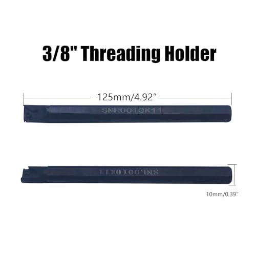 24pcs Rotary Thread Tool Female Thread Tool Holder SNL0010K11 SNR0010K11 Thread Inserts 11ER AG60 11IR AG60 Thread Cutting Inserts for Drill Rod Holder