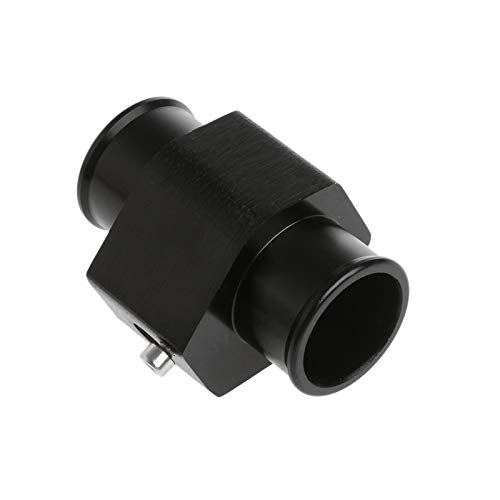 Black Aluminum Water Temp Meter Temperature Gauge Joint Pipe Radiator Sensor Adaptor Attachment Hose Clamps 40mm Black