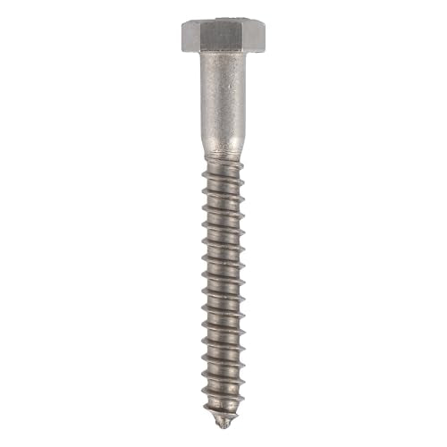 3/8 x 5 Stainless Lag Bolt (25-Pack) 18-8 Stainless Steel, Heavy Duty Hex Wood Lag Screw, ASME B18.2.1 Commercial/Industrial Grade by Makers Bolt 3/8 x 5 (25 pack)