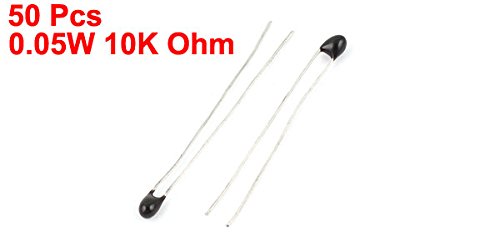 Sourcingmap a14092200ux0209 10K Ohm 0.05W NTC thermistors Resistor - Multicolor (50pcs) de