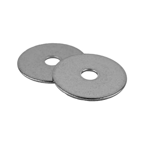 1/4" x 1-1/4" Fender Washers and 1/4"-20 Hex Finish Nuts Bundle 304 Stainless Steel 18-8 SS Pack of 25 Each
