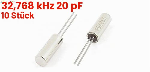 sourcing map 10pcs 3 32768Hz 32.768KHz Cylinder Shaped Crystal | Oscillators de