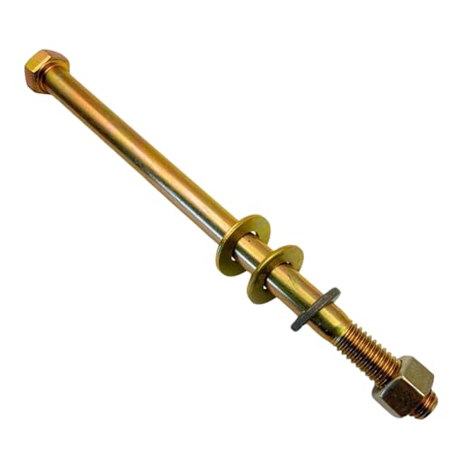 3/8"-16 x 6 Grade 8 Bolts (10-Pack) – Heavy-Duty Hex Bolts Includes Flat Washers Lock Washers & Nuts – High-Strength SAE 6.0" Coarse Bolts for Automotive, Machinery & Construction 3/8" x 6" Standard Nut 10