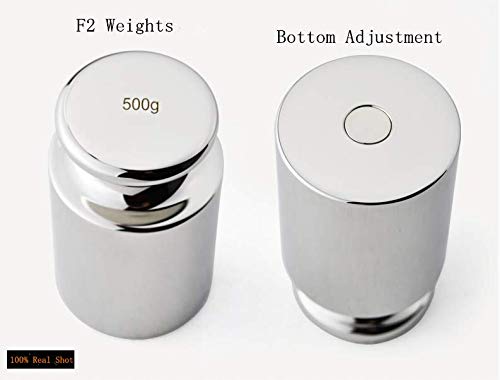 WedDecor 500g Calibration Weight with Accurate Precision, Nickel-Plated Stainless Steel Gram Scale for Digital, Pocket, Jewelry, Laboratory, Kitchen, Letter - Silver