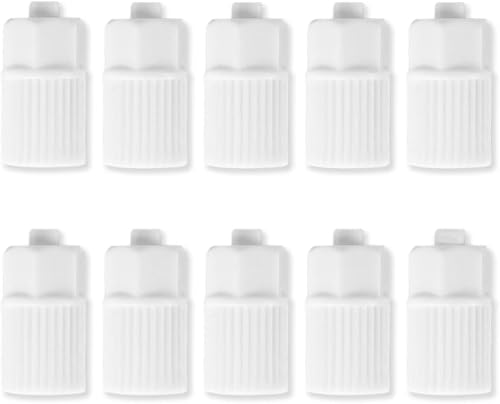 50 Pieces White Epoxy Mixing Tips Nozzles Straws Mixer and 10 Pieces White Mixing Nozzle Connector for Epoxy Tubes Static Tips