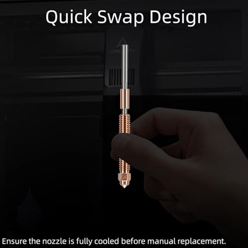4PCS Quick-Swap Nozzle Kit for K2 Plus, 3D Printer Copper Alloy Hardened Steel Tip and Titanium Alloy Heatbreak Nozzle Kit for K2 Plus, Hi