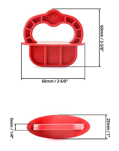 QWORK Deck Board Jig, 24 Pcs 1/4" Gap Deck Board Spacer Rings for Pressure Treated, Composite, PVC, Plank (Pack of 2) 24 pcs (Pack of 2)