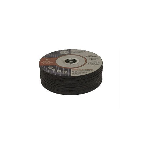 Benchmark Abrasives 5 Inch Aluminum Oxide Self Sharpening Grinder Cut Off Wheels for Meta and Steel, .045" Thick 7/8" Arbor, Angle Grinder Cutting Disc, Type 1 Thin Grinding Cutting Wheel - 25 Pack