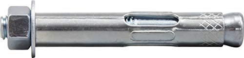 Hillman Sleeve Anchors, 1/2in x 3in, 12 Pack, Silver Zinc 1/2" x 3" 12-Pack