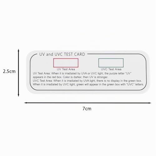 UV Test Cards 10 Pack UV Test UVC UVA Light Effects Tester Indicator Cards UV Detection Strips Paper Tester for UV Radiation Exposure