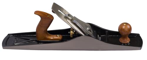 Groz No. 6 Fore Plane Hand Planer, 60mm Cutter 18" Length, Cast Iron Body with Adjustable Frog, Hardened Steel Blade, for Flattening Wide Boards and Panels (39703)