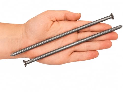 (Pack of 30) Carbon Steel 15/64" x 7-7/8" (6.0 x 200 mm) Construction Nails Flat Round Head Multi-Purpose Common Wire Nails Woodworking 15/64" x 7-7/8" (6.0 x 200 mm)